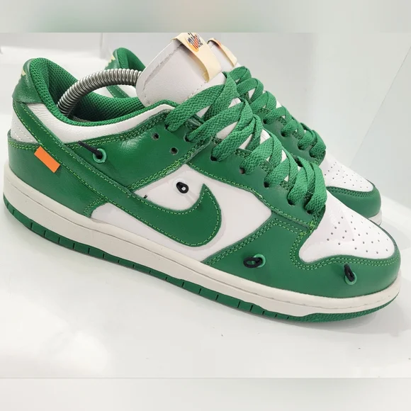 NIKE OFF WHITE X DUNK LOW MEN'S SHOE 8.5 PINE GREEN CT0856-100